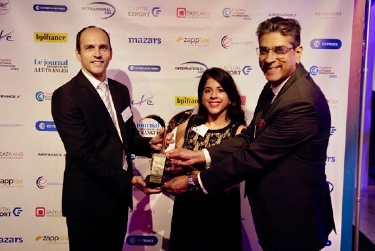 Indo-French Chamber Wins Award for Best Solidarity Initiative at CCI France International Awards Ceremony in Paris