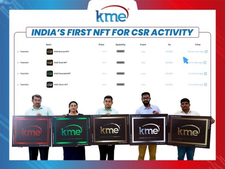 KME - India's First NFT for CSR Activity Launch