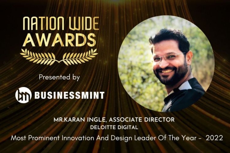 Karan Ingle Is Awarded Most Prominent Innovation And Design Leader Of The Year By Business Mint